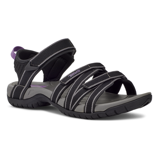 Teva Tirra women's sandal in Black/Grey, angle view