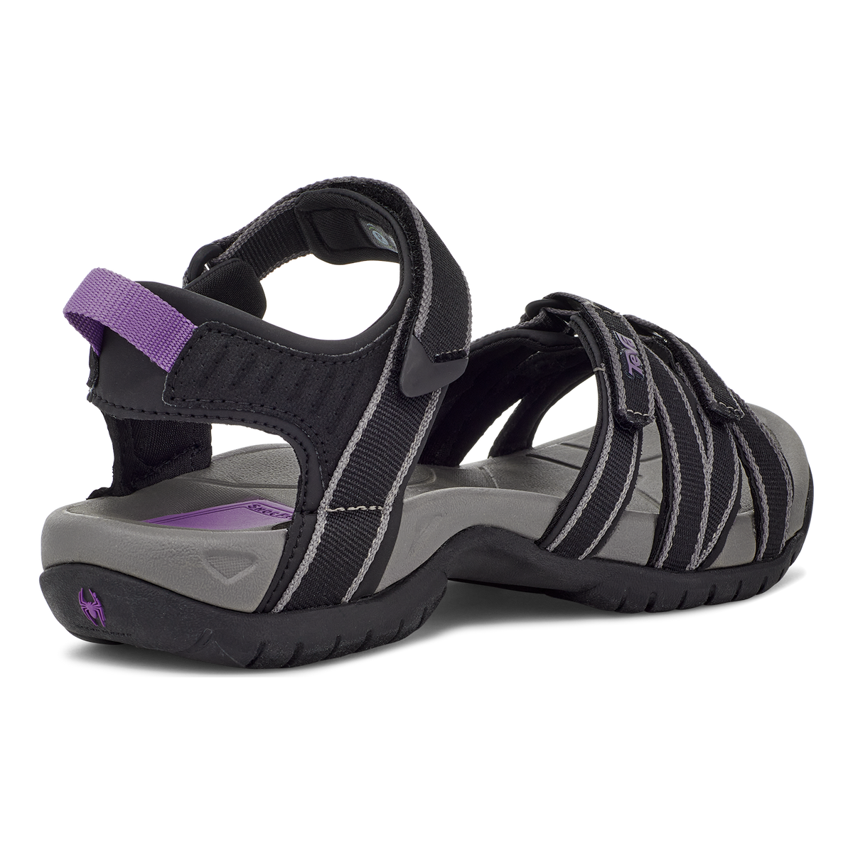 Teva Tirra women's sandal in Black/Grey, back angle