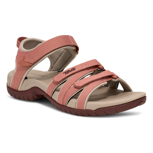 Teva Tirra women's sandal in Desert Sand/Rum Raisin, angle view