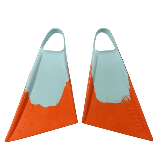 STEALTH S2 SUPER SOFT TURQ/PAPAYA FINS - Large (11-12.5)