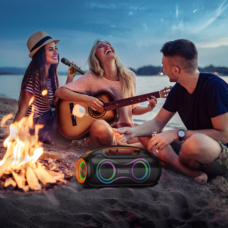 Hoco 600W Bluetooth Party Speaker with 2 Wireless Microphones