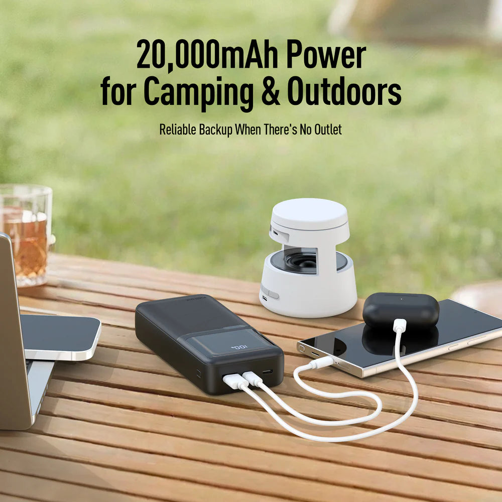 Titan PowerUp 20000mAh 22.5W PD QC Super Fast Powerbank Black