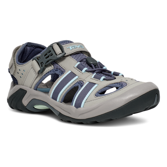 Teva Omnium women's closed-toe water sandal in Slate, angle view