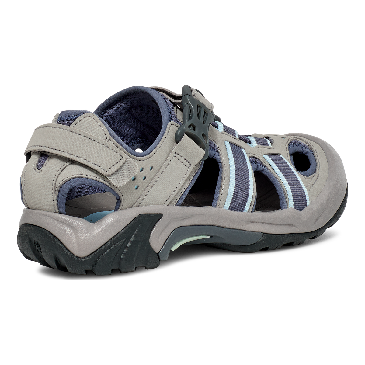 Teva Omnium women's closed-toe water sandal in Slate, back angle