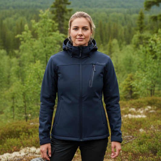 Pinewood Wilda Stretch Soft Shell Women's Jacket - Dark Dive