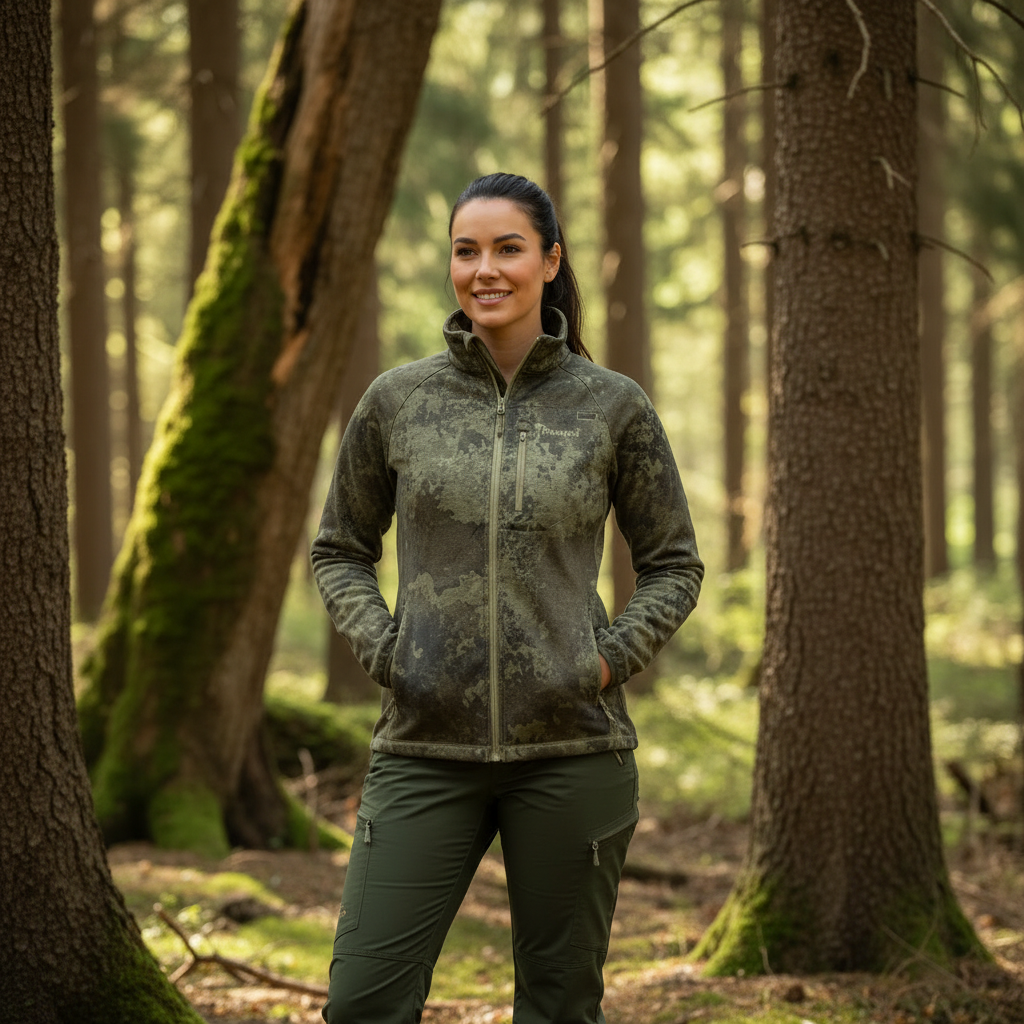 Pinewood Frazer Women's Softshell Fleece Jacket - Camo