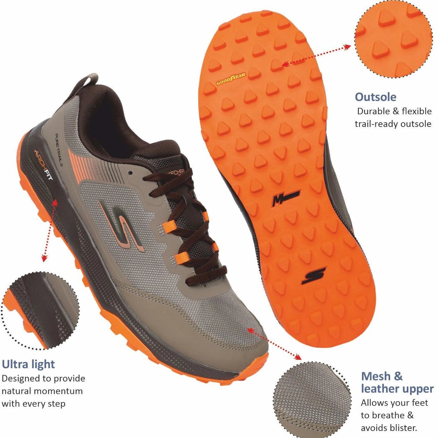 Skechers Men's Go Run Pure Trail 2 Valley