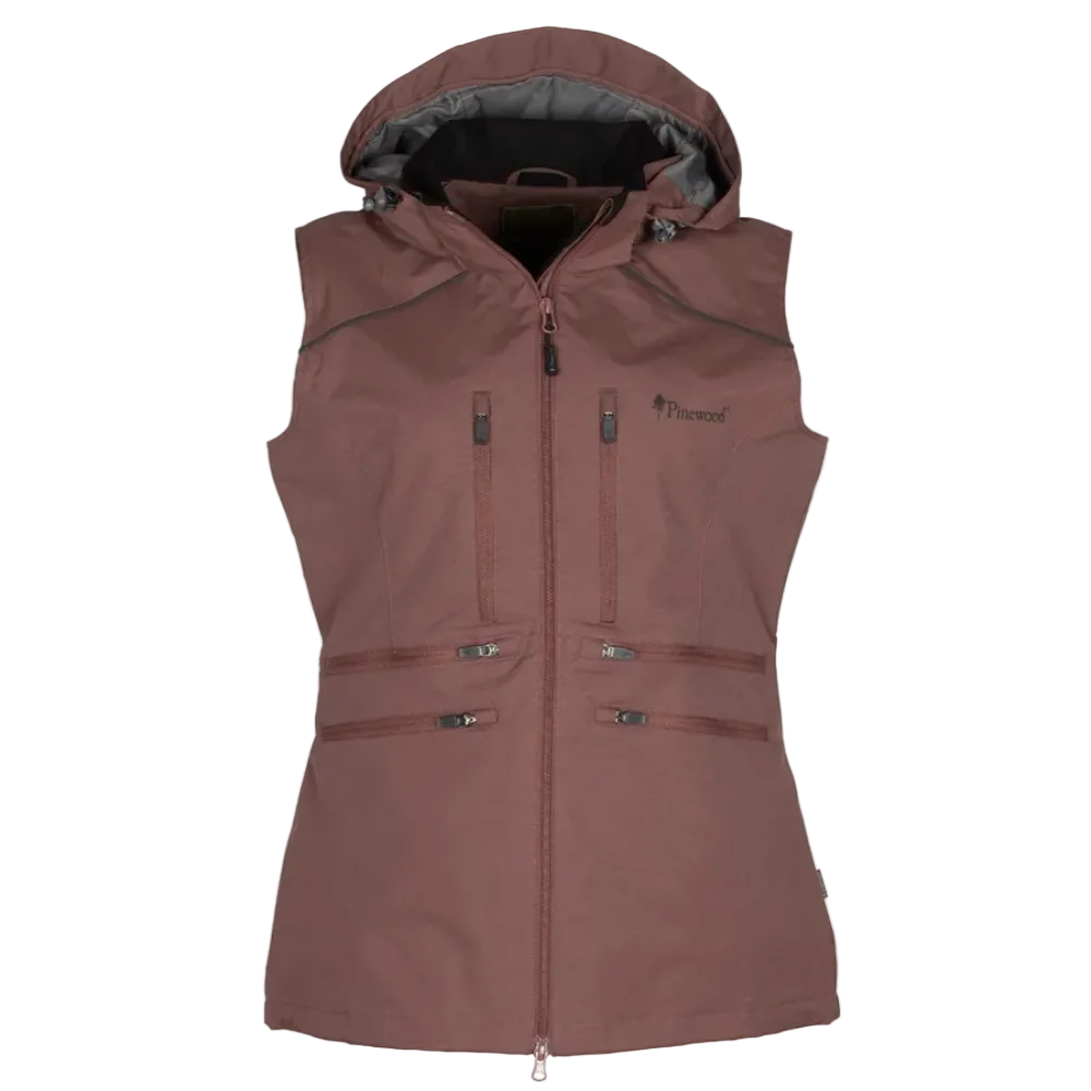 Pinewood Windblocker Women's Vest Black Marron - Small