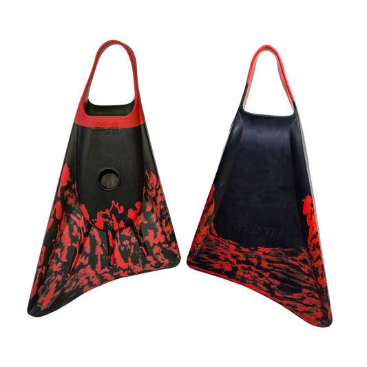 STEALTH S1 SUPREME FINS BLACK/RED - XS (3-4.5US)