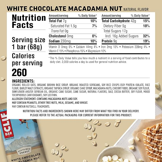 CLIF BAR Energy Bars 6pk - 4 Flavours