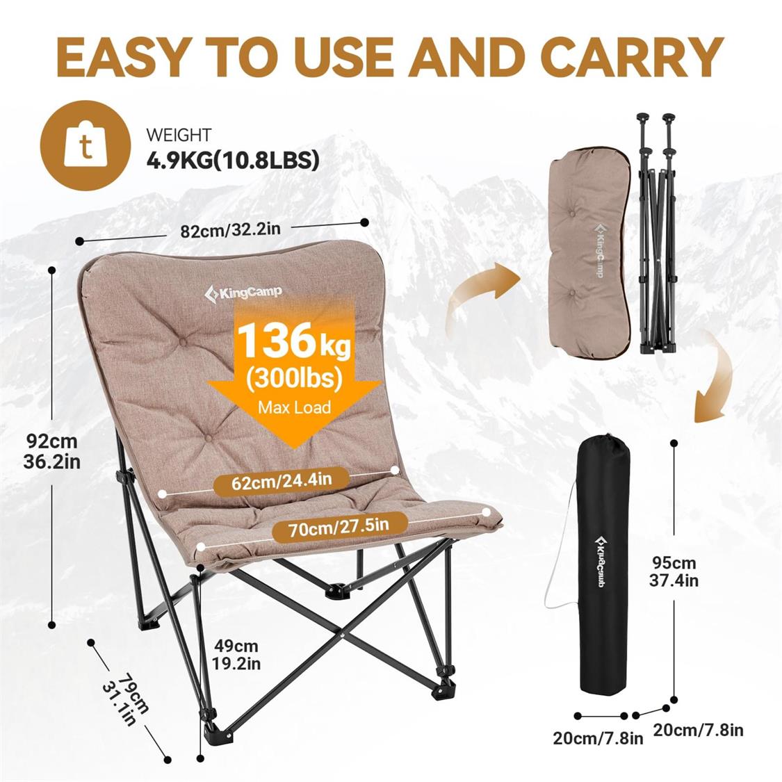 KingCamp LEMON Padded Butterfly Folding chair (3)