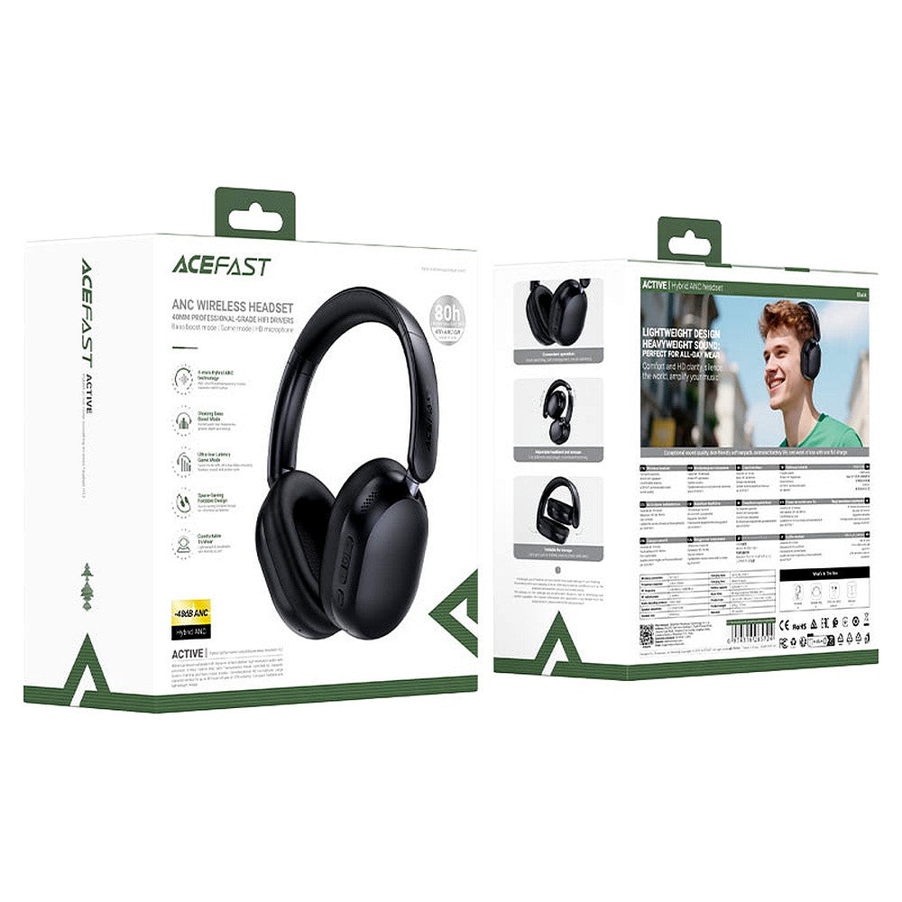Acefast Active Noise Cancelling Headphones 80Hr