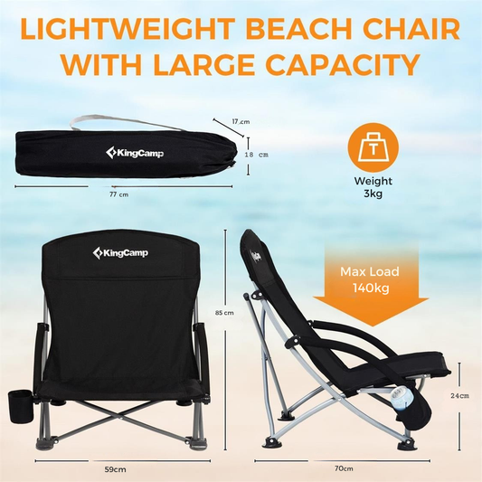 Kingcamp Folding Beach Chair