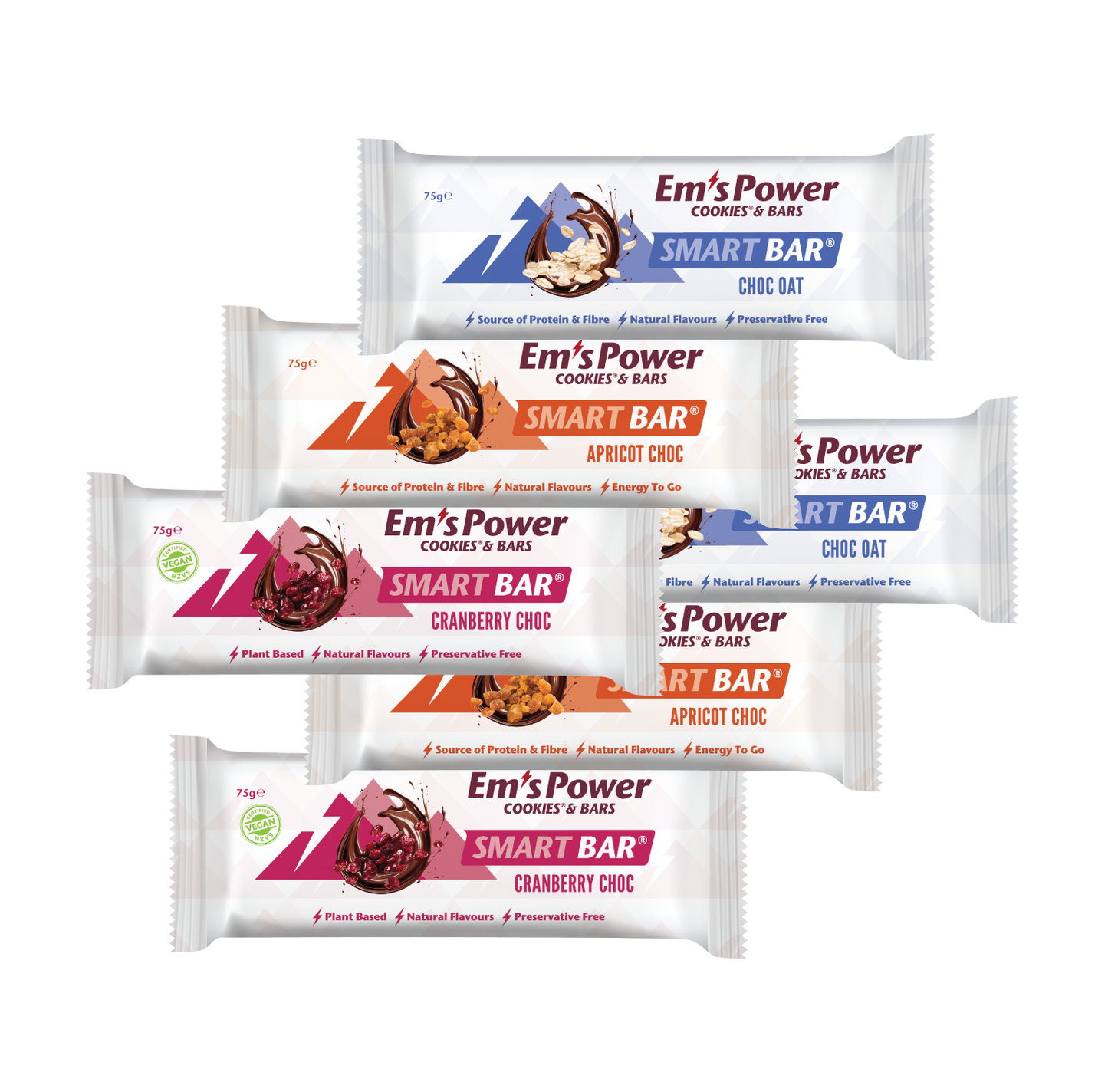 Em's Power Smart Bars - 6 Bars