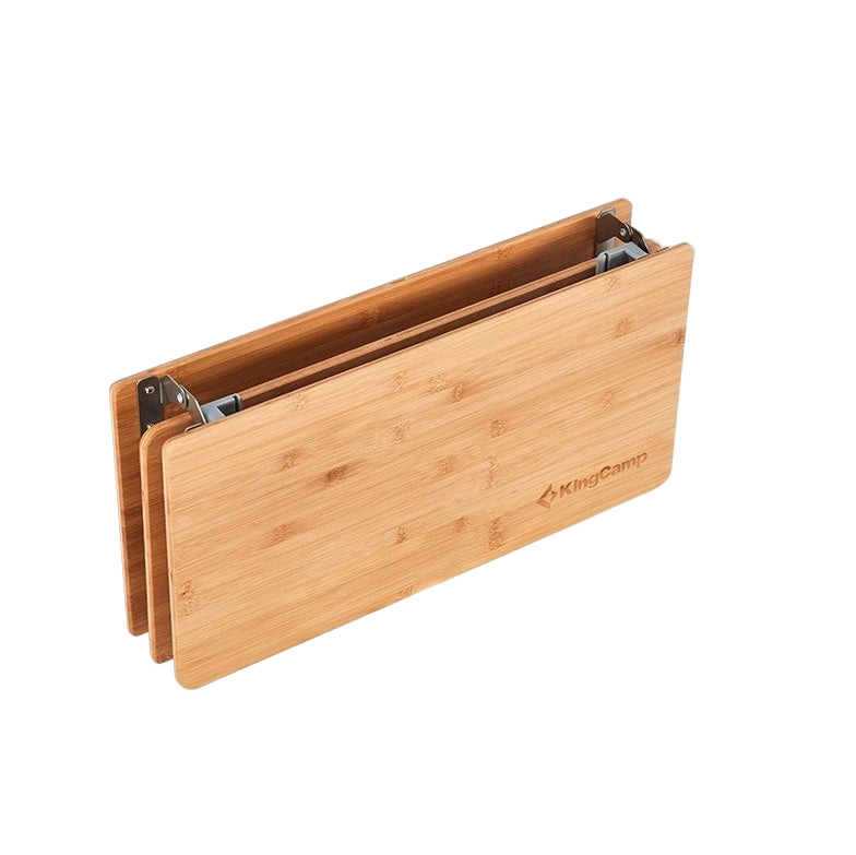 KingCamp Folding 3 section Bamboo table - 75 x 50cm