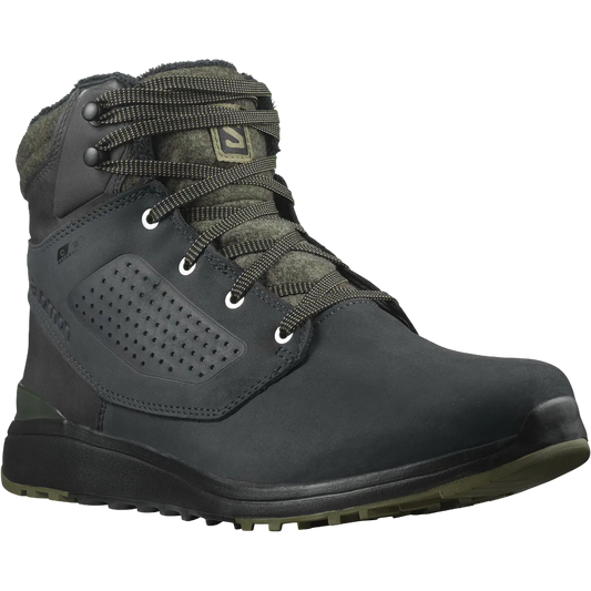 Salomon UTILITY WINTER CS WP Men's Shoe- BLACK/PEAT/DEEP LICHEN GREEN-8.5