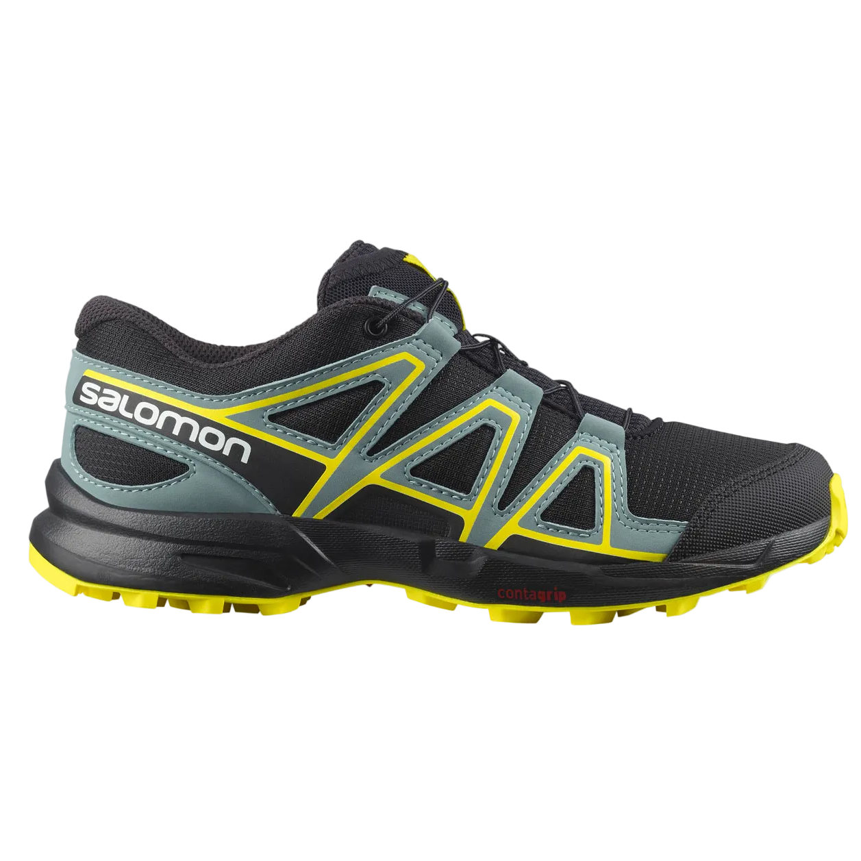 Salomon SPEEDCROSS J Men's Shoes- BLACK/BLACK/EVENING PRIMROSE-8.5