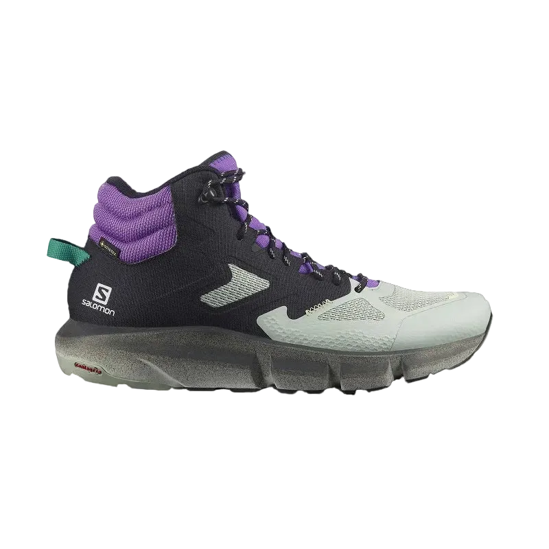 Salomon Predict Hike Mid Gtx Men's Shoe-Black Aqua Gray Royal Lilac-8.5