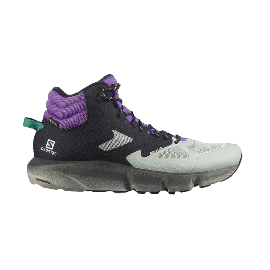 Salomon Predict Hike Mid Gtx Men's Shoe-Black Aqua Gray Royal Lilac-8.5
