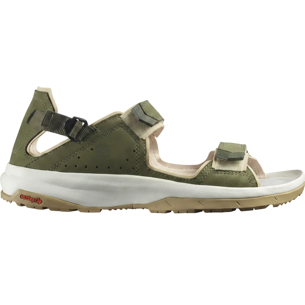 Salomon Men's Tech Sandal Premium Leather-Deep Lichen Green Safari Kelp-8.5