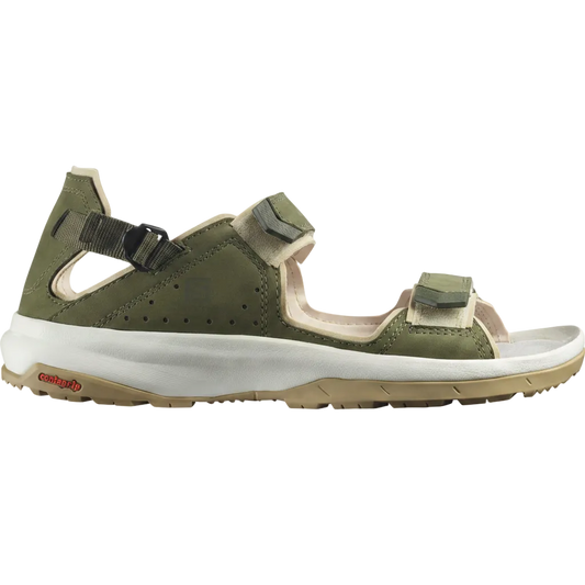 Salomon Men's Tech Sandal Premium Leather-Deep Lichen Green Safari Kelp-8.5