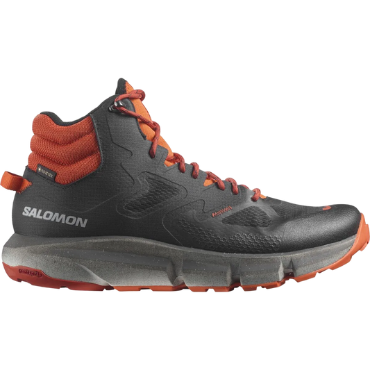 Salomon Men's Predict Hike Mid Gtx Shoe-Black/Burnt Ochre/Vibrant Orange-8.5