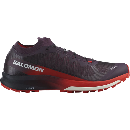 Salomon S/Lab Ultra 3 V2 Mave Men's Shoe-Maverick/Racing Red/White-8.5