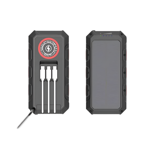 Portable Solar 30000mAh Powerbank with LED torch