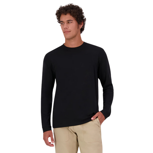 Mons Royale Mens Icon Relaxed Long Sleeve - Black