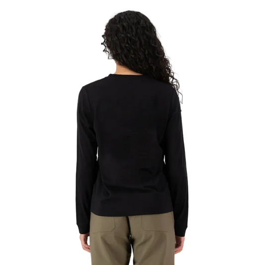 Mons Royale Womens Icon Relaxed Long Sleeve - Black