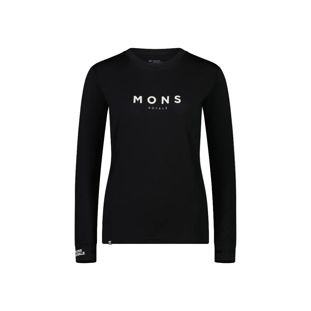 Mons Royale Womens Yotei Merino L/S Black