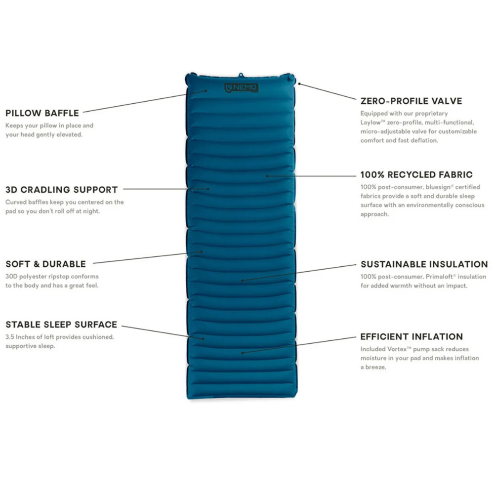 Nemo Sleeping Pad - Quasar 3D Insulated Long Wide
