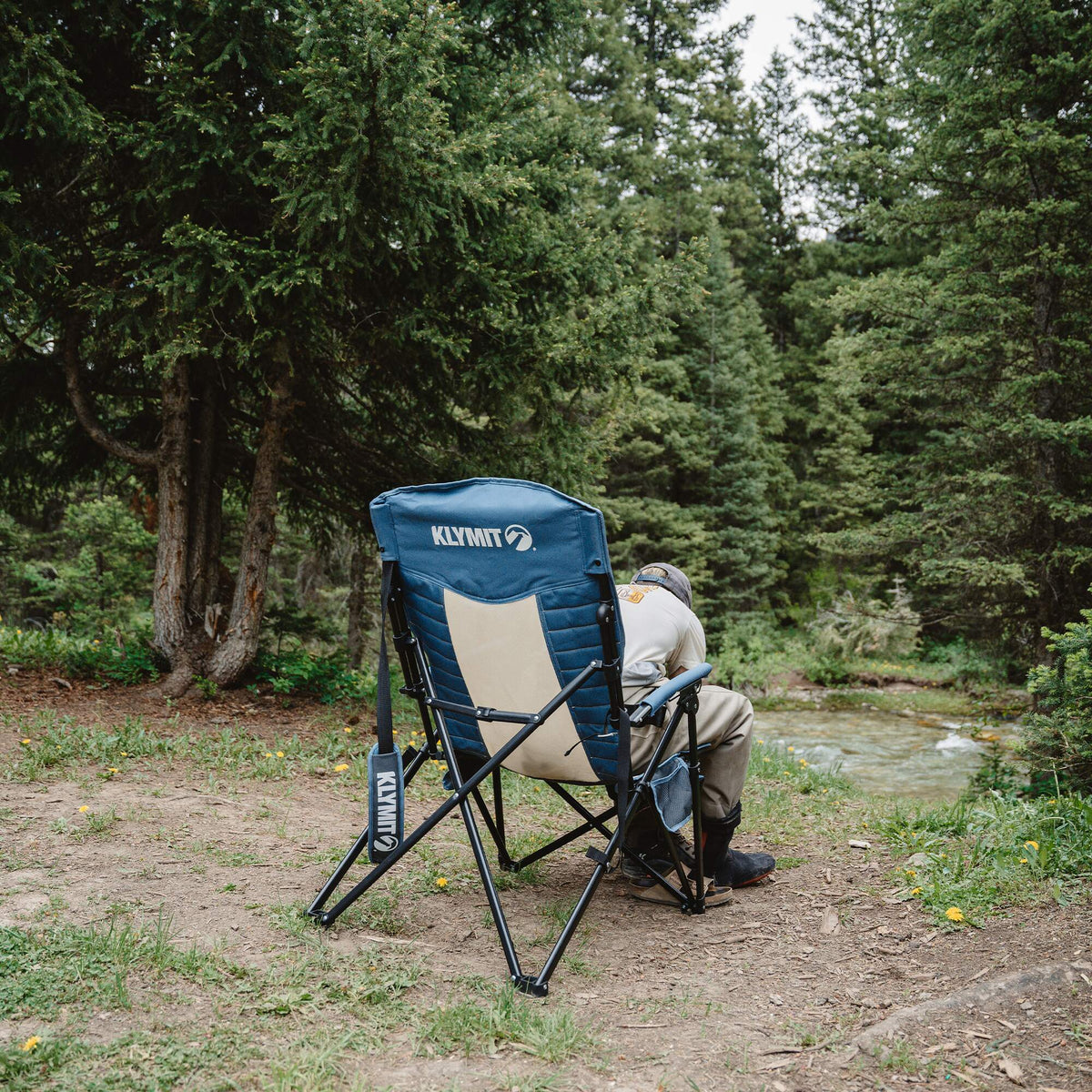 Klymit Switchback Camp Chair by a river