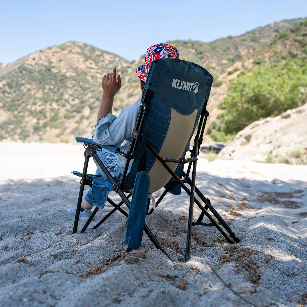Klymit Switchback Camp Chair on the sand