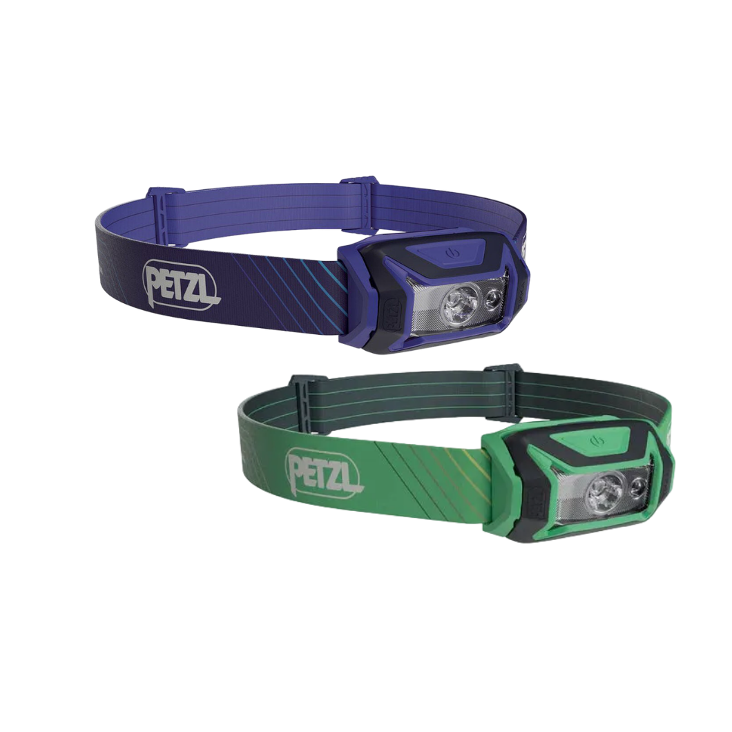 Petzl TIkka Core Blue & Green Headlamp - 450 Lumens Twin pack