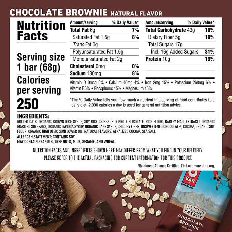 CLIF BAR Energy Bars 6pk - 4 Flavours