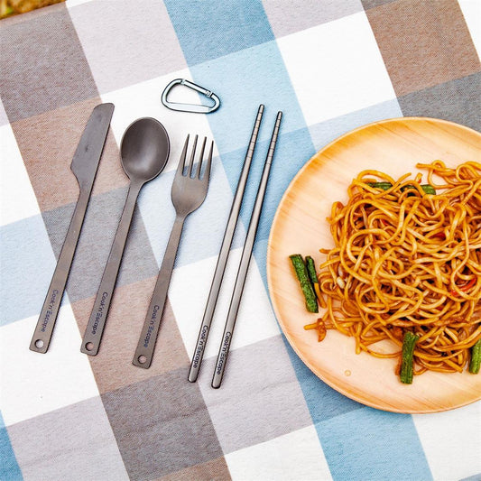 Cook'n'Escape 4-Piece Titanium Durable Cutlery Set