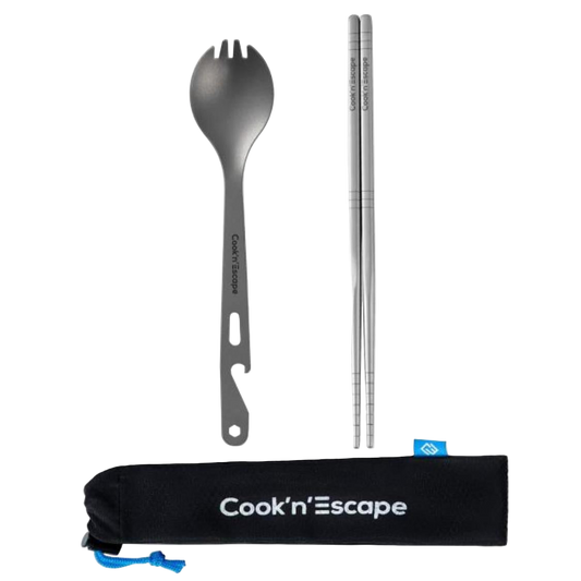 Cook'n'Escape Titanium Spork and chopsticks