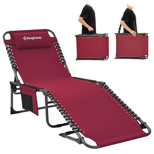 KingCamp Berlin Folding Sun Lounger - Two Colours