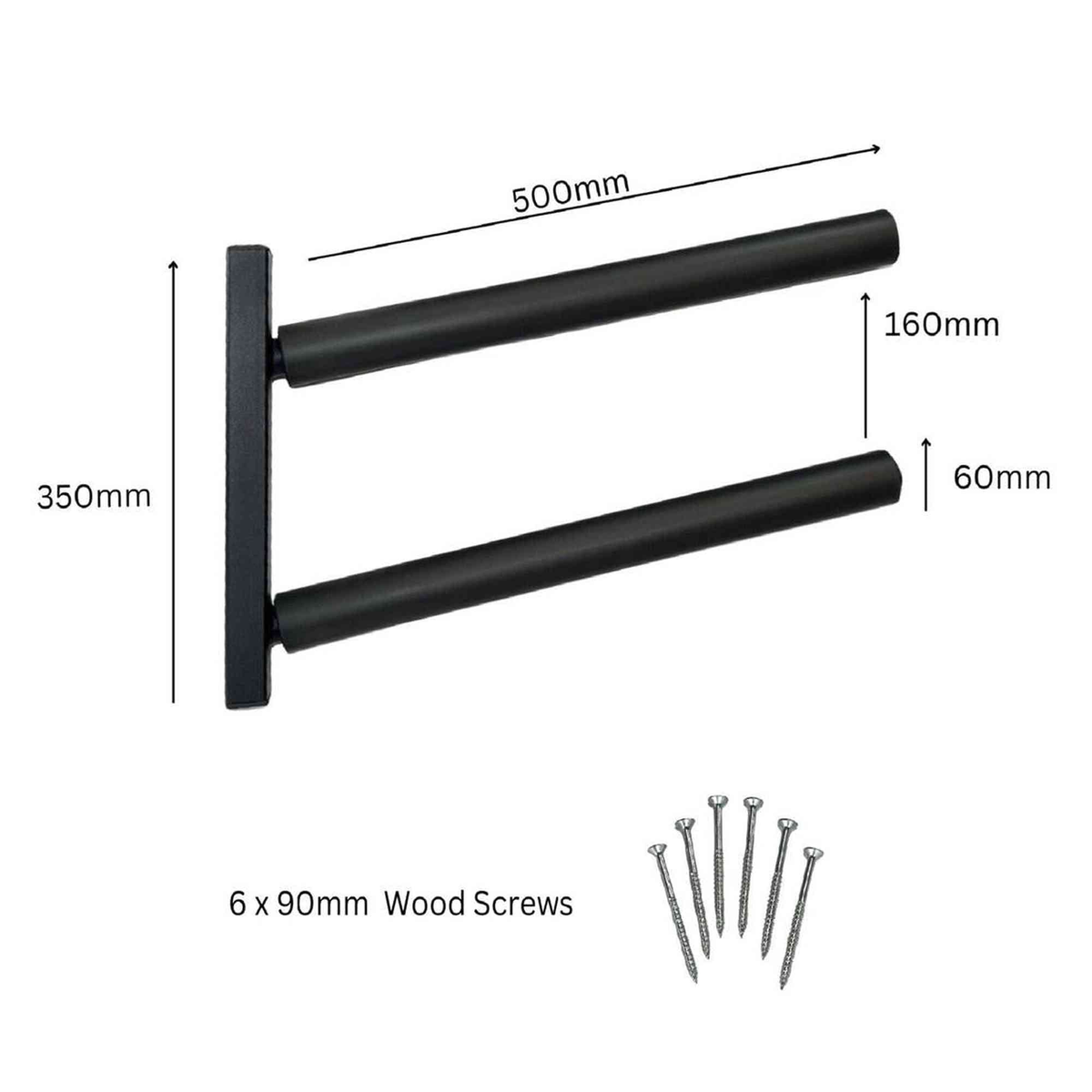 Double$down 2 board wall rack - pair, measurements