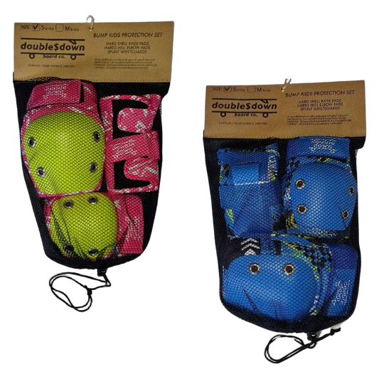 double$down Bump Set Kids Skate Protection Kit, pink and blue