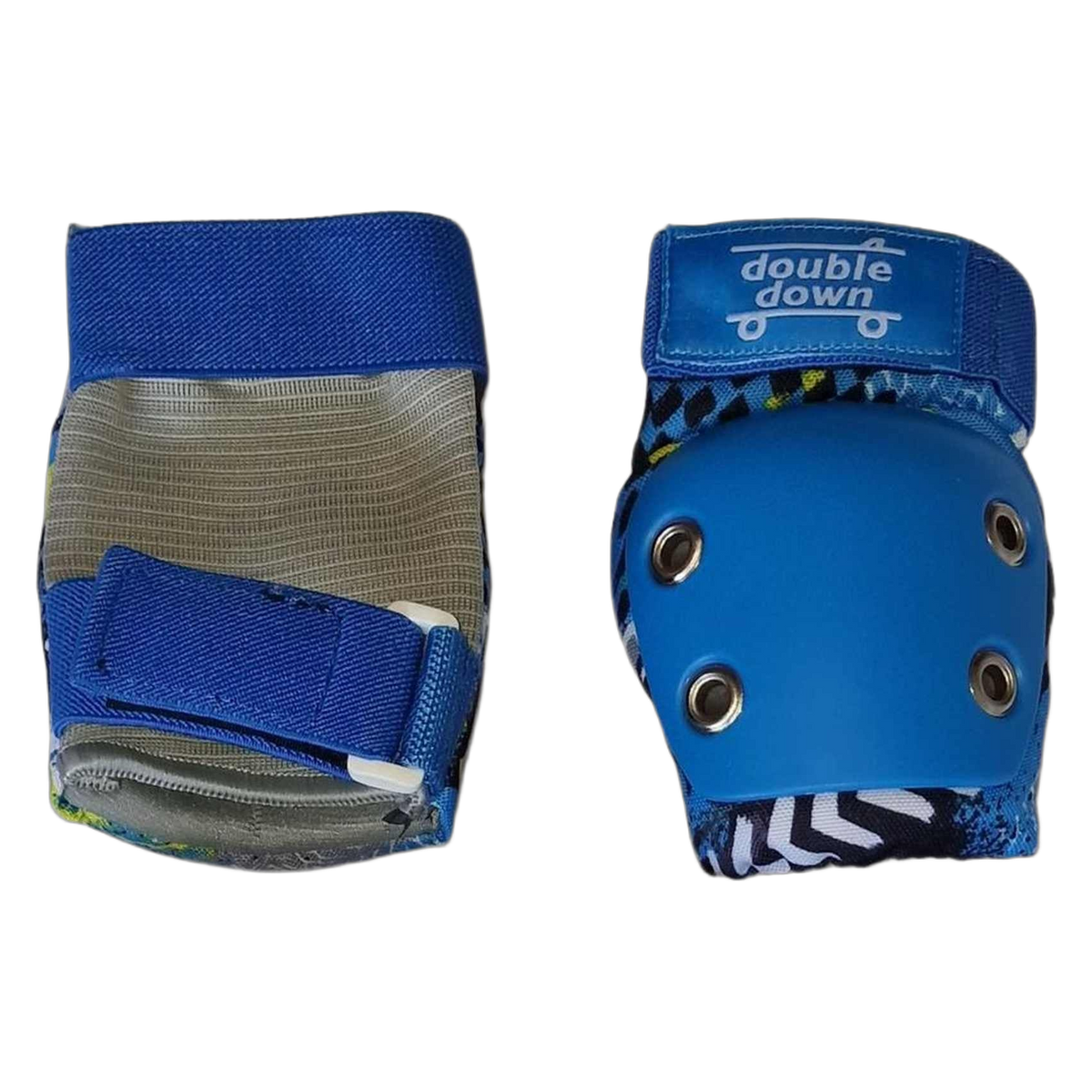 double$down Bump Set Kids Skate Protection Kit, blue elbow pads