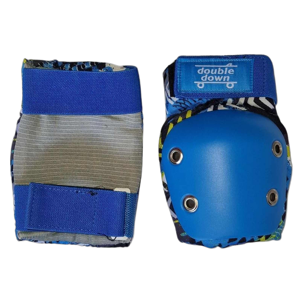 double$down Bump Set Kids Skate Protection Kit, blue knee pads