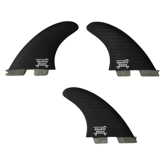 Double$down Dual Tab Fibreglass 3 Fin set