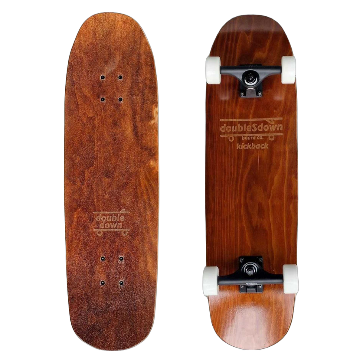 double$down Kickback Skateboard 30in, top and bottom