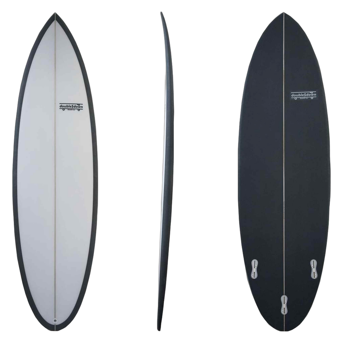 double$down Pickup PU Shortboard deck, side and bottom