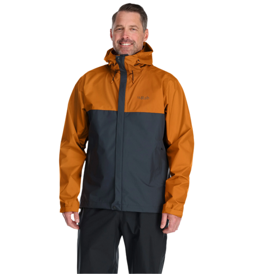 RAB Downpour ECO Mens Jacket Marmalade/Beluga