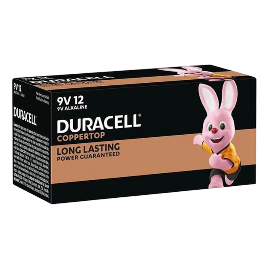 Duracell Coppertop 9V Alkaline Batteries - 12 Pack, box