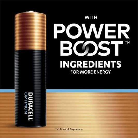 Duracell Optimum AA Alkaline Batteries - 4 Pack, PowerBoost