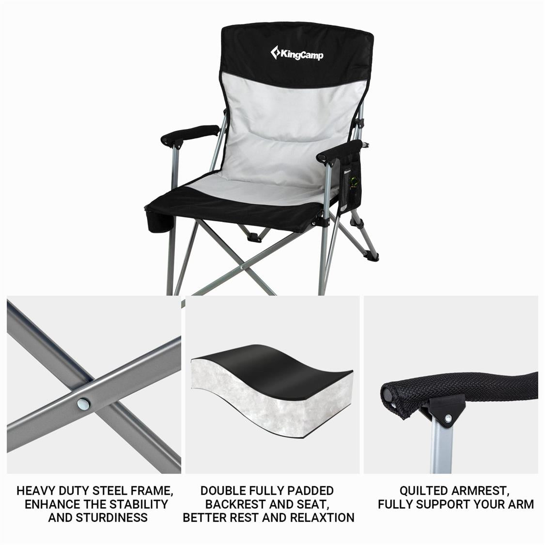 KingCamp Padded Outdoor Camping Lounge Chair (3)